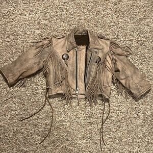 Toddler leather bike jacket